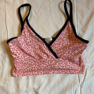 John Galt Pink Cheetah Print Tank Top